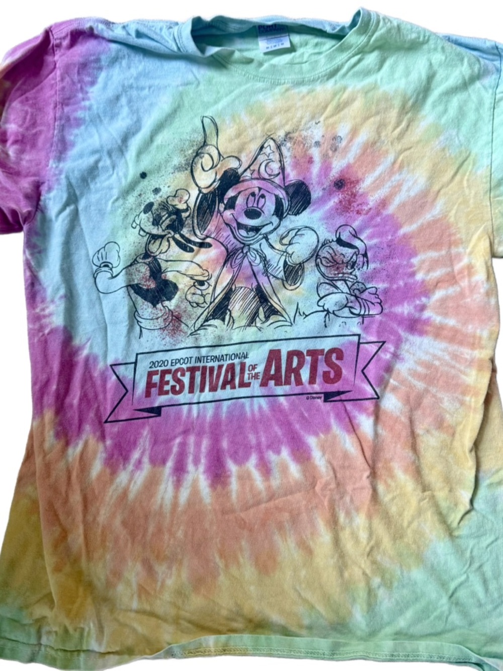 Disney 2020 Festival of the Arts Tie-Dye T-Shirt - Multicolor